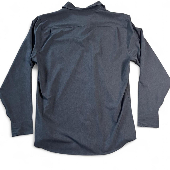 Kenneth Cole Grey Slim Fit Dress Shirt Large Button-Down Classic Office Shirt - Picture 7 of 8